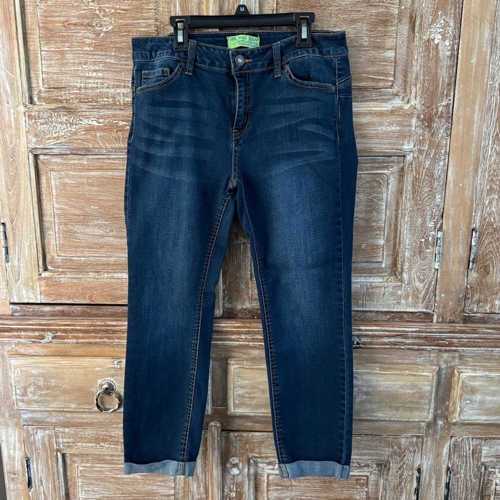 Wax Jean Deep Blue Push-Up Capris Size 11